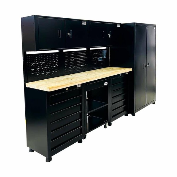 Armário Oficina Modulado Preto Completo - ORK
