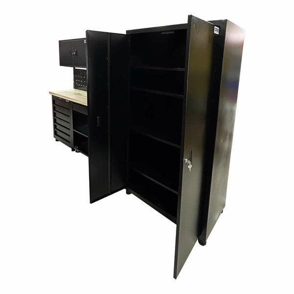 Armário Oficina Modulado Preto Completo - ORK