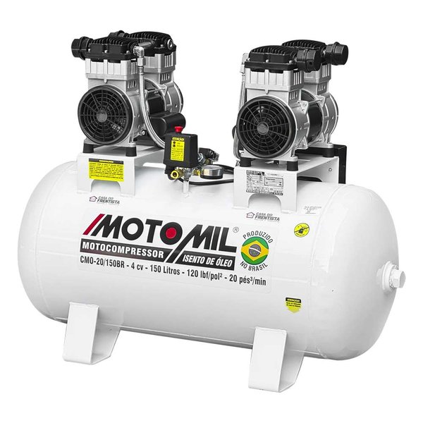 Compressor de Ar Odontológico 20 Pés 150l 220v Silencioso Isento