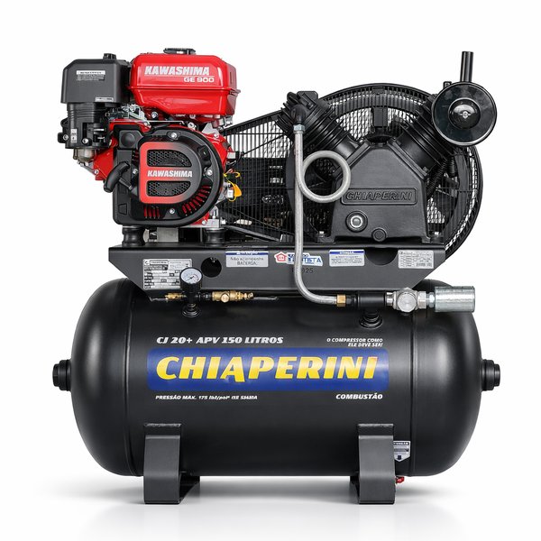 Compressor de Ar 20 Pés à Gasolina Partida Manual 175Psi 150L 9Hp